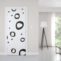 Vinyl for door retro strokes