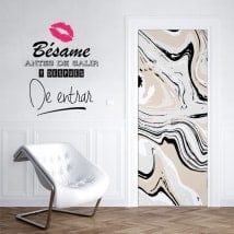 Wall stickers phrases kiss me before you go out