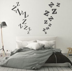 Stickers headboards zeta letters