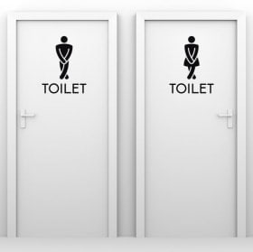 Adhesive vinyls for bathrooms and toilets