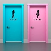 Vinyls signage for bathrooms and toilets