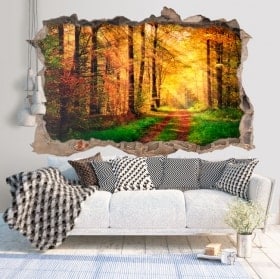 Wall stickers 3D road in the nature