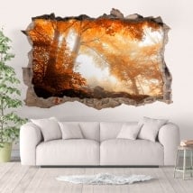 Wall stickers forest in autumn 3D