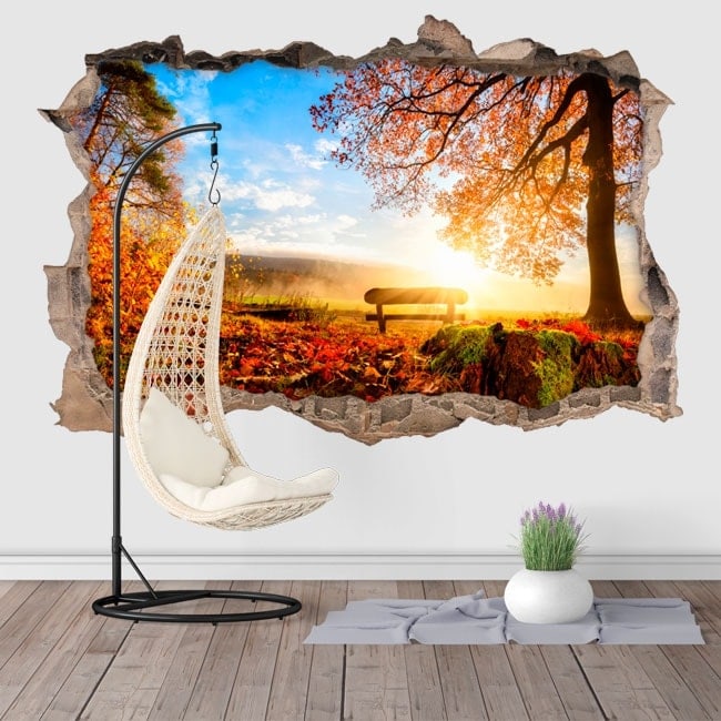 3D wall stickers sunset in the countryside