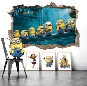 Wall stickers minions lunch in New York 3D