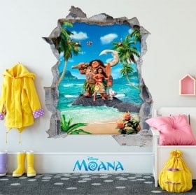 Wall decal children Disney Moana 3D