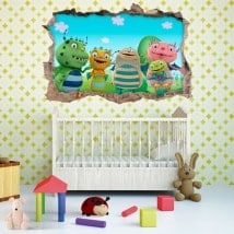 Children's vinyls Henry the happy 3D monster