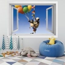 Wall stickers window the sheep Shaun 3D