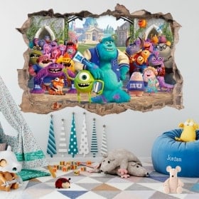 Wall decal monsters university 3D