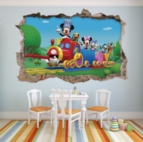 Children's vinyls Mickey Mouse and his friends 3D