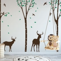 Decorative vinyl deer in the forest