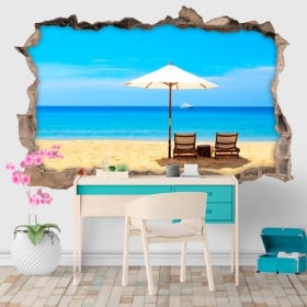 Decorative vinyl 3D beach days