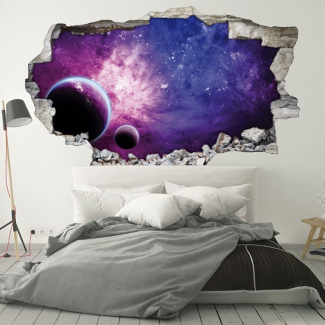 Vinyl Walls Planets And Galaxy 3d