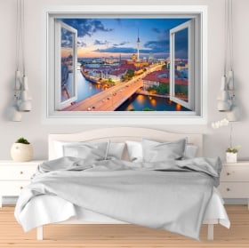 Decorative vinyl sunset Berlin Germany 3D