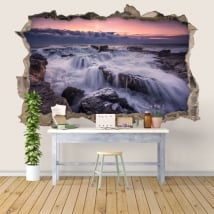 Wall decal sunrise in the sea 3D