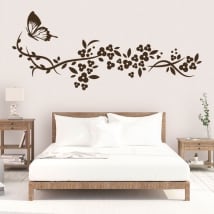 Decorative vinyl butterfly and flowers