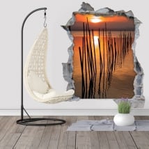 Decorative vinyl sunset Albufera Valencia 3D