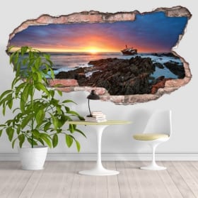 Wall stickers sunset cape of the needles 3D