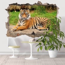 Decorative vinyl 3D Bengal tiger