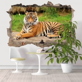 Decorative vinyl 3D Bengal tiger