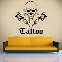 Decorative vinyl skull tattoo