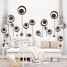 Decorative vinyl flowers circles