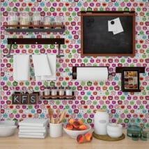 Decorative vinyl kitchen tiles