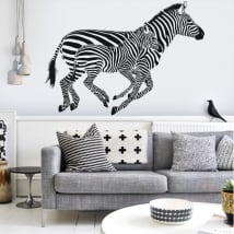 Decorative vinyl wall zebras