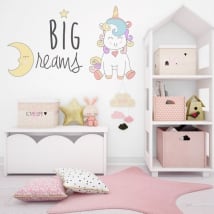 Wall decal unicorn big dreams