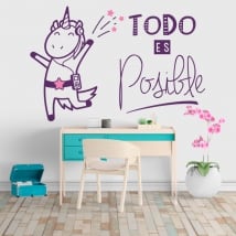 Wall decal Unicorn phrase is possible