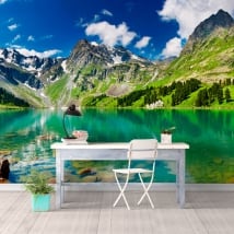 Wall mural lake and mountains