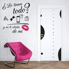 Decorative vinyl do not forget my kiss