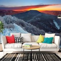 Wall murals vinyl sunrise in the mountains