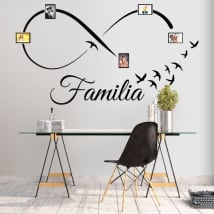 Adhesive vinyl infinity family photos birds