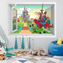 Children's vinyl Prince and Princess castle 3D