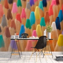 Wall murals colored pencils