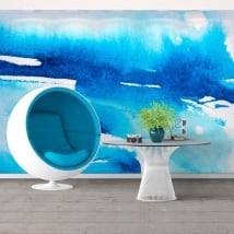 Vinyl wall murals blue paint