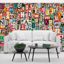 Vinyl wall murals letters collage