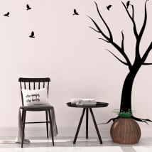 Decorative vinyl tree and birds