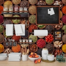 Wall murals condiments kitchens