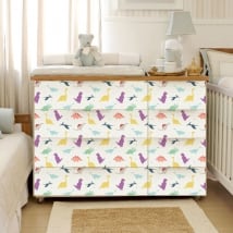 Adhesive vinyl chest of drawers of baby