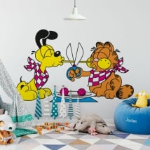 Decorative vinyl garfield and odie