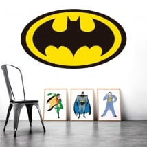 Decorative vinyl batman logo