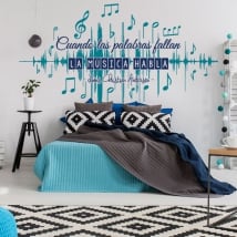 Decorative vinyl walls music phrases