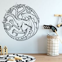 Vinyl and stickers game of thrones dragon