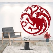 Decorative vinyl dragon game of thrones