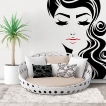 Wall decal woman face