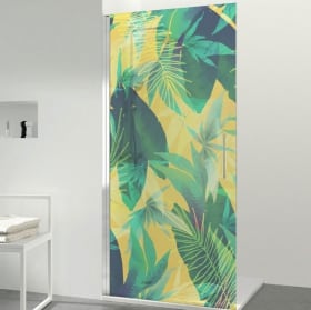 Vinyls for bathroom screens color tropical