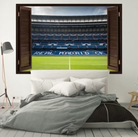 Vinyl walls santiago bernabeu stadium window 3d