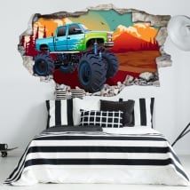 Vinyl walls monster truck 3d